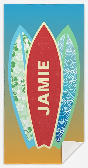 Sunset Surfer Custom Beach Towels