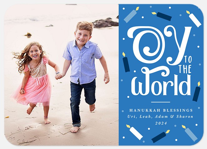 Oy to the World Hanukkah Photo Cards