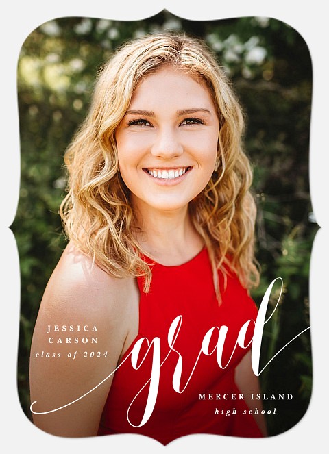 Graceful Script Graduation Cards