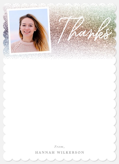 Rainbow Glitter Thank You Cards 