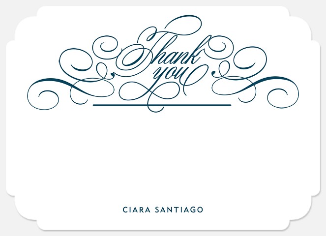 Flourished Elegance Thank You Cards 